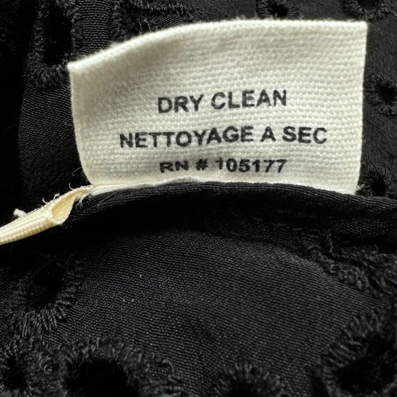 ULLA JOHNSON Althea Black Silk Eyelet Blouse. Quiet Luxury Old Money Size 2 - Picture 11 of 14